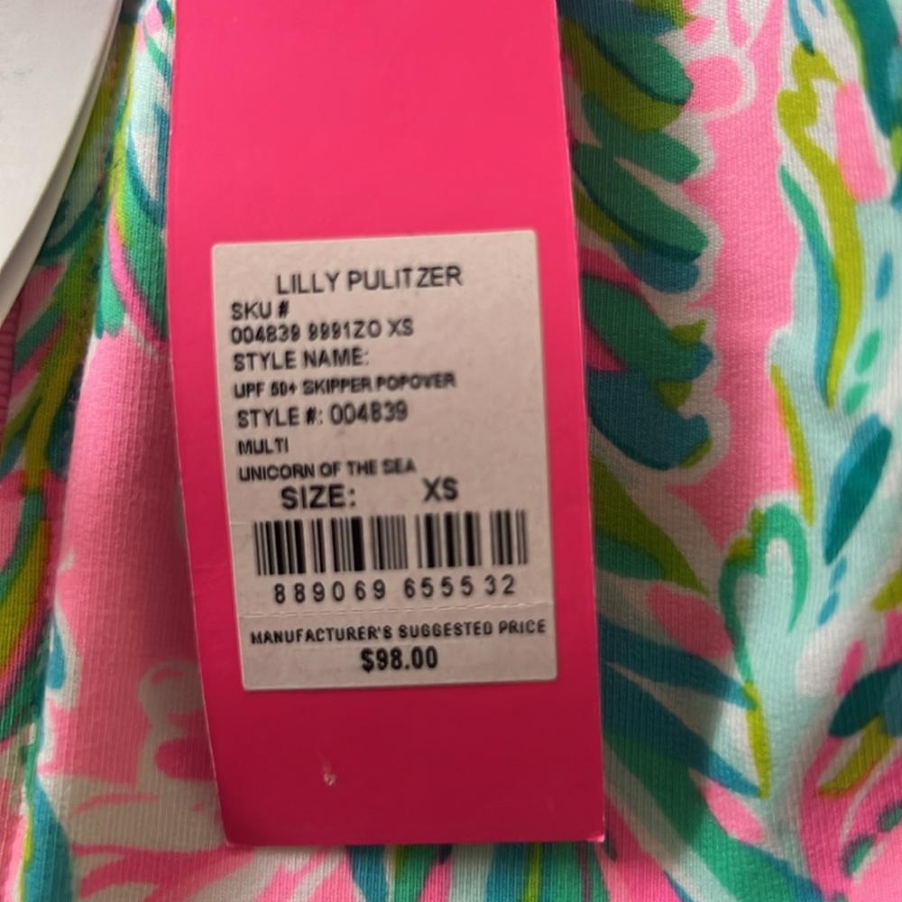 NWT Lilly Pulitzer popover XS unicorn of the seas - Picture 4 of 4